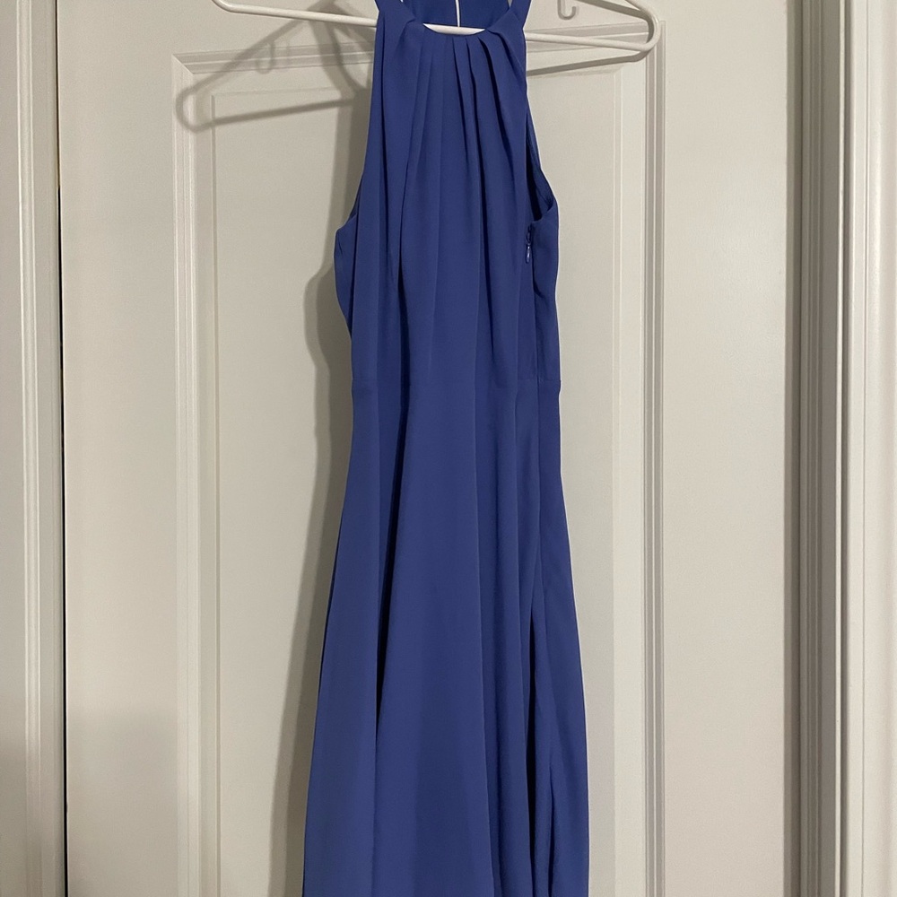 Elegant Blue Sleeveless Dress
